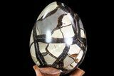 Septarian Dragon Egg Geode - Black Crystals #71994-2